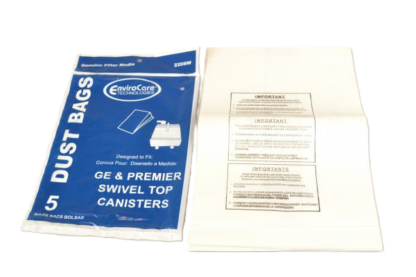 GE SWIVEL TOP CANISTER VACUUM BAGS 5PK