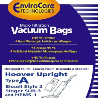 Onlinevacshop.com makes it quick and easy to place your Bissell vacuum cleaner parts order online and save both time and money.Bissell Style 2 Upright Vacuum Bags 3 Pack By Envirocare