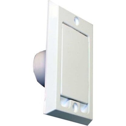 Central vacuum valve inlet with square door white