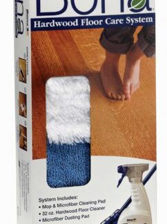 Bona kit hardwood floor care mop cleaning pads 32oz cl