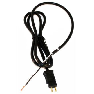 Eureka vacuum cord-47 pn male pigtail w/stripped end black 27672-14