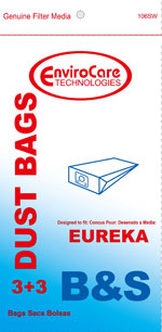 Eureka Style B&S 1700/3700 3 Pack Vacuum Bags By EnviroCare