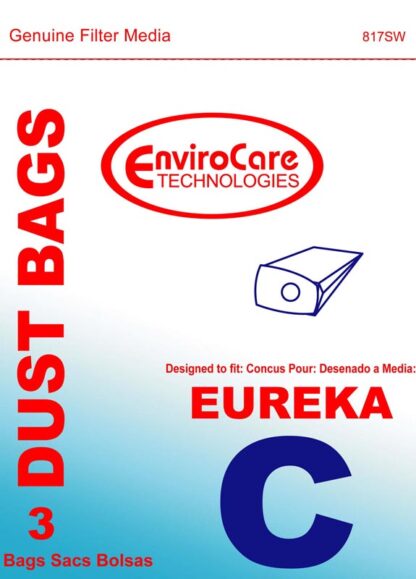 Eureka Style C Mighty Mite 3 Pack Vacuum Bags By EnviroCare