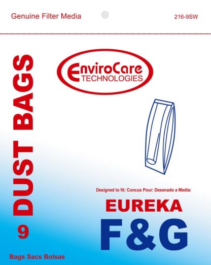 Eureka Style F&G Vacuum Bags 9 Pack By EnviroCare