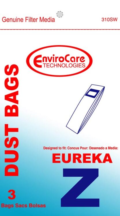 Eureka Type Z Upright Ultra Vacuum Bags 3 Pack By EnviroCare