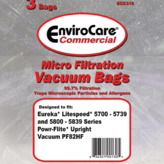 Eureka vacuum replacement paper bag:(   litespeed 57/ 58 series env 3pk