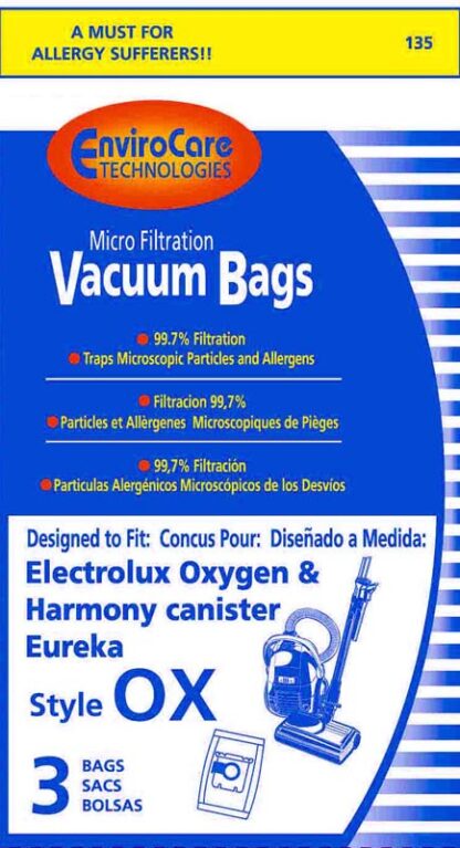 Electrolux Replacement Vacuum Bags Eureka OX Micro Filtration 4PK By EnviroCare