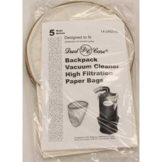Paper Bag-Dust Care Black Backpack 5pk High Fltrd