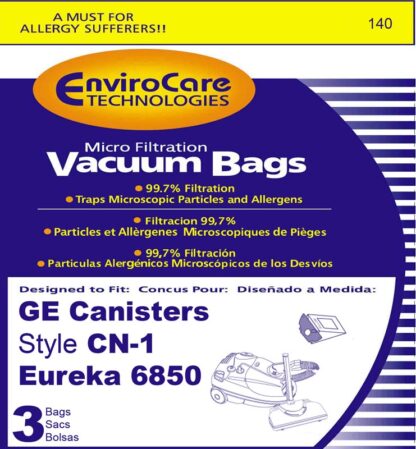 Eureka CN-1 Vacuum Bags Micro Filtration By EnviroCare