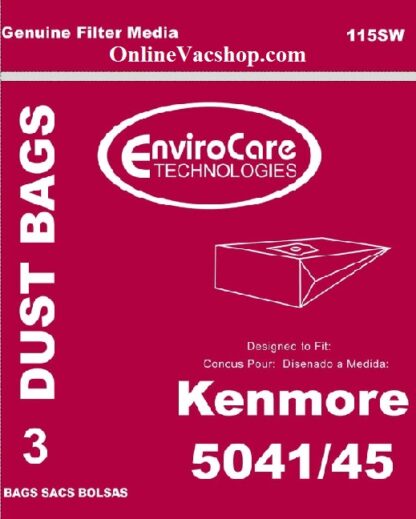 Kenmore 5041/5045 Vacuum Bag 3 Pack Envirocare