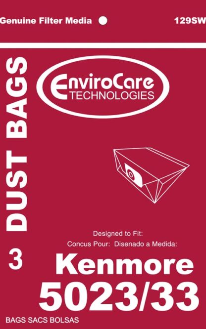 Kenmore Style E Vacuum Bags By EnviroCare 3pk