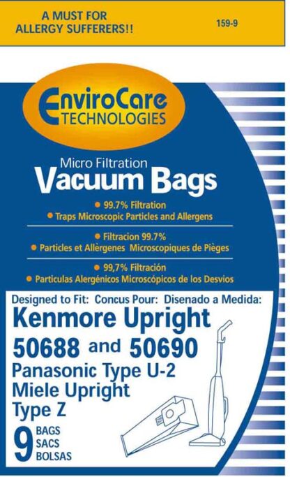 Kenmore Upright 50688 Micro Filtration Vacuum Bag 9 Pack Envirocare