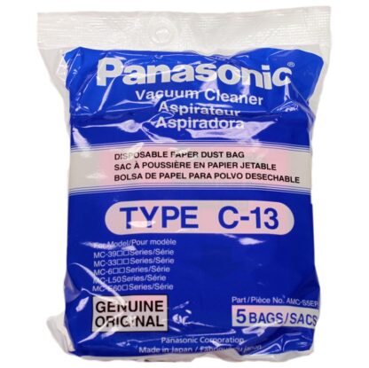 Panasonic Type C-13 Vacuum Bags 5 Pack AMC-S5EP