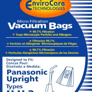 Pansonic Replacement Micro-Filtration Type U6 Vacuum bags 9PK