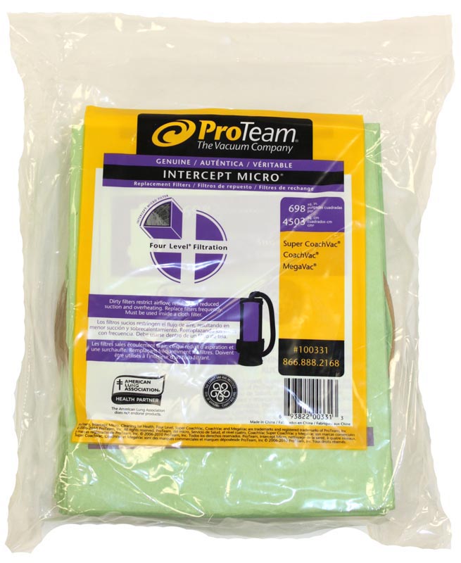 ProTeam Intercept Micro Filter Paper Bags 6qt