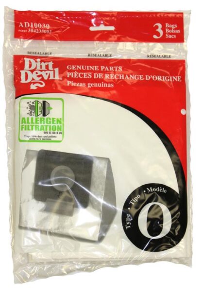 Dirt Devil Type O Vacuum Bags 3 Pack