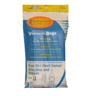 Royal Vacuum Paper Bag-Type U Microfilter Env 9pk 157-9