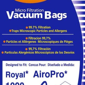 Royal Vacuum Paper Bag-Type P W/Filter Env 7pk 213