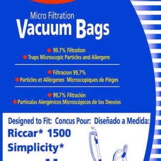 Riccar 1500 Micro Filtration Vacuum Bags 6 Pack by EnviroCare