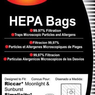 Riccar Type Z Moonlight & Sunburst Hepa Vacuum Bags 6 Pack by EnviroCare