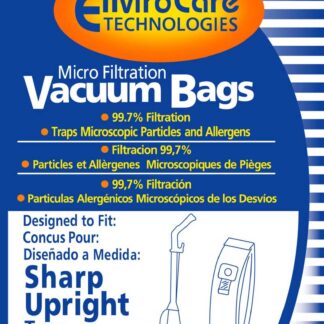 Sharp PU-2 Micro Filtration Vacuum Bags 3 Pack by EnviroCare