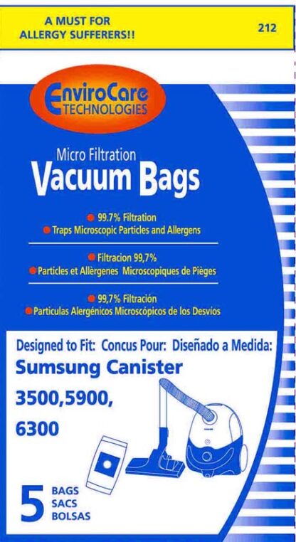 Samsung VP95 1300 Micro Filtration Vacuum Bags By EnviroCare