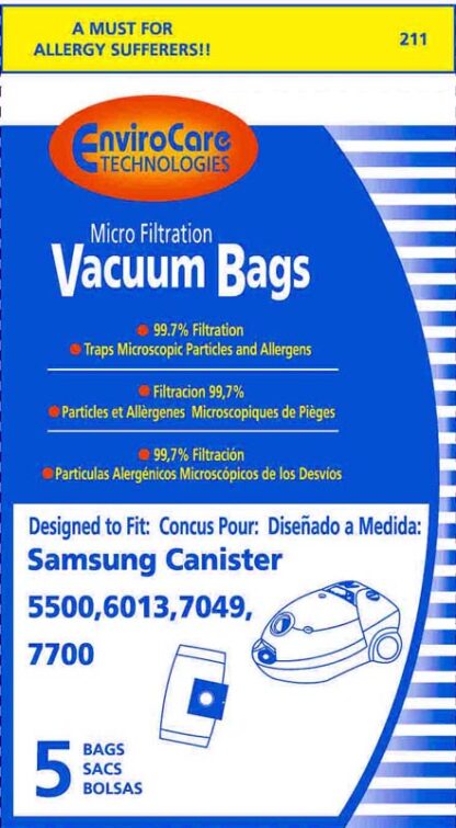Samsung VP50 Micro Filtration Vacuum Bags By EnviroCare