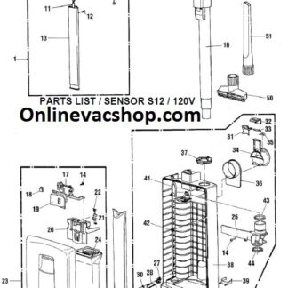 Windsor Sensor S15 Parts List Schematics