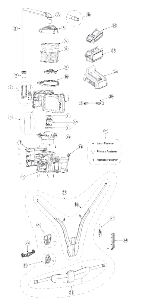 ProTeam GoFit6 Cordless 8AH backpack Parts Manual